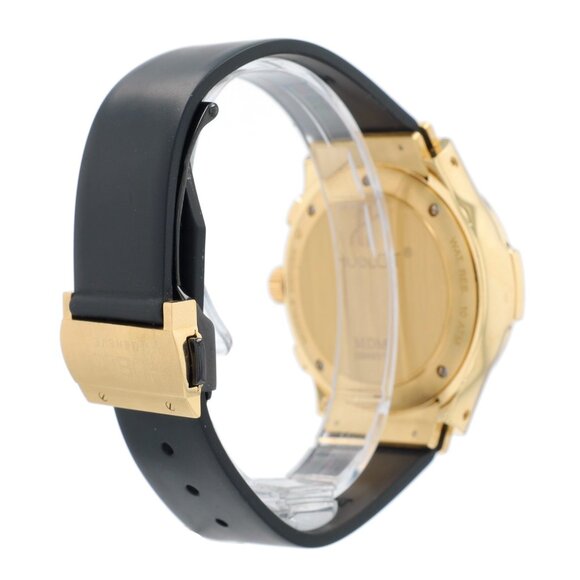 Hublot Mens Watch Solid 18K Yellow Gold Black Chronograph Dial Black Rubber Band - Picture 7 of 16